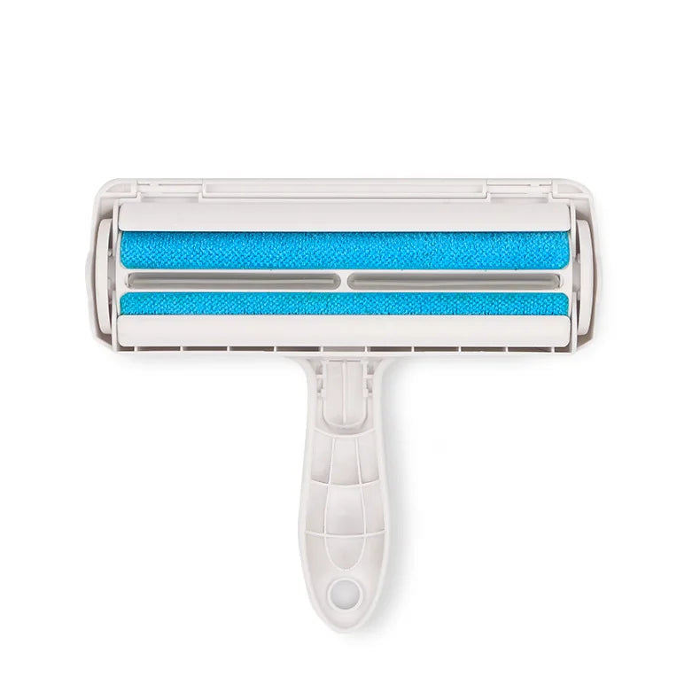 Pawlyfr white and blue reusable pet hair remover roller
